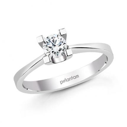 0.30 ct. G color SI HRD Sertifikalı Yüzük